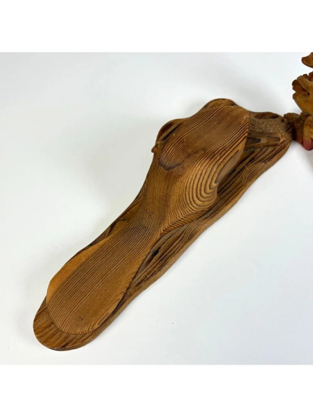 Lot of 4 Hand Carved Wooden Animal Figurines Beaver Horse Kangaroo Bird Rustic